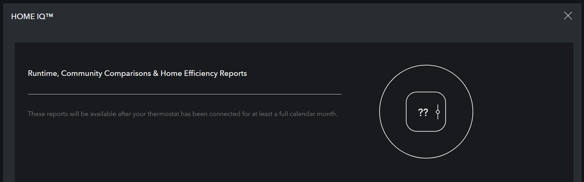 Ecobee web site showing no Home IQ information yet